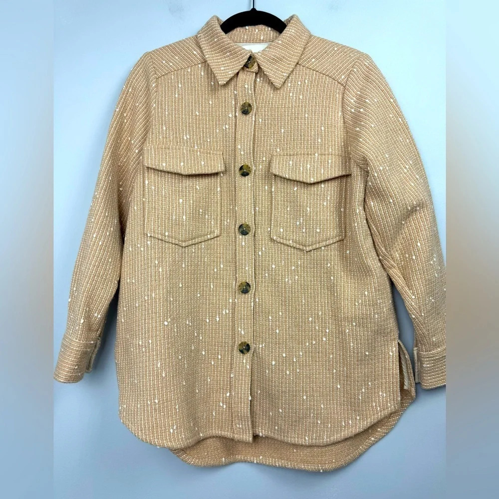 Lavete Room Oversized Button Down Shacket Size Xs - image 1